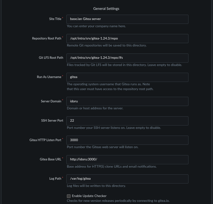 General Settings