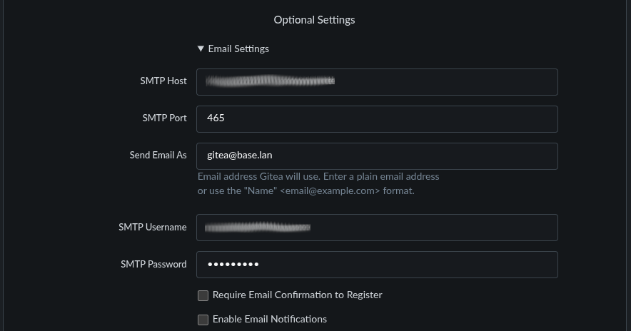 Optional Settings